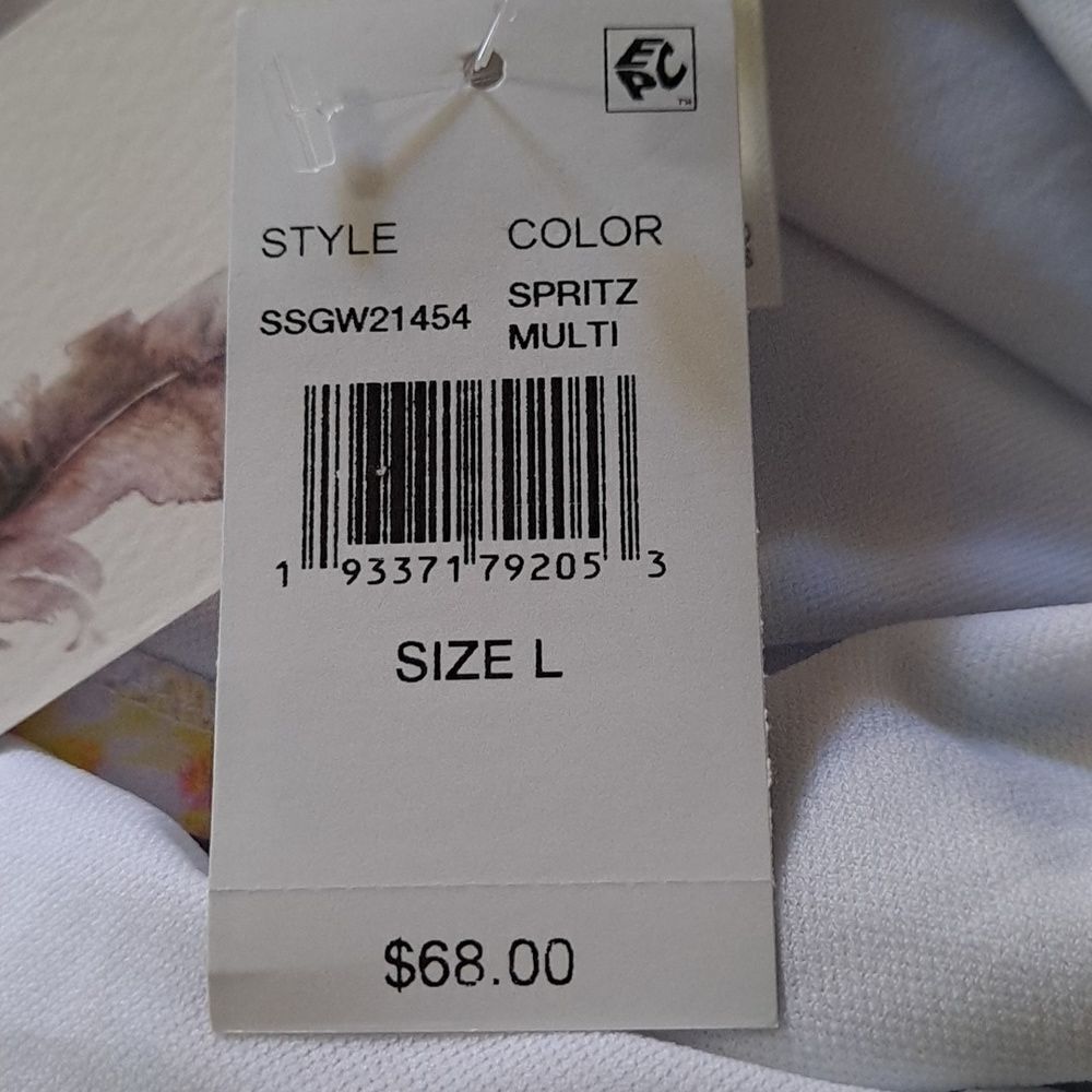 Jessica Simpson Tankini Top Spritz Multi Large - Picture 5 of 6